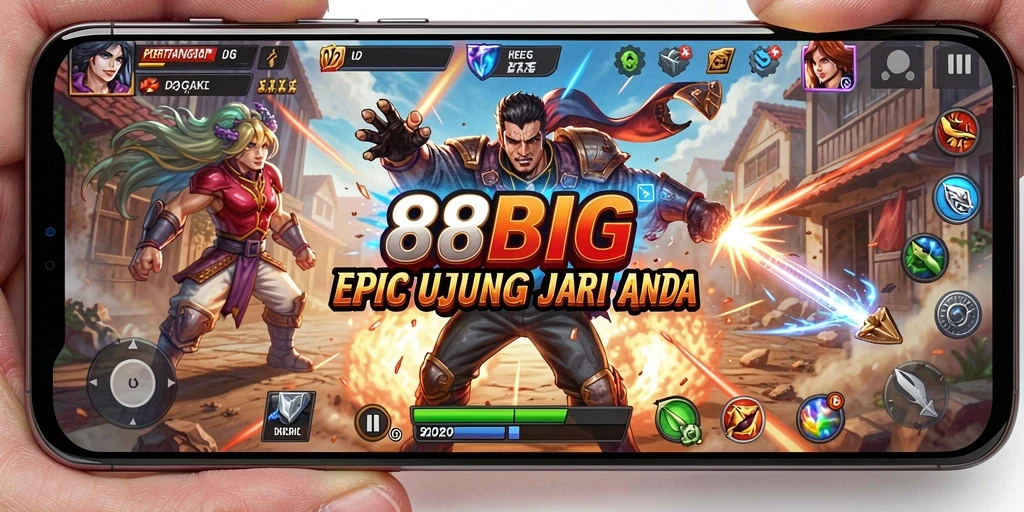 Screenshot gameplay 88BIG yang menampilkan pertarungan mendebarkan antara karakter.