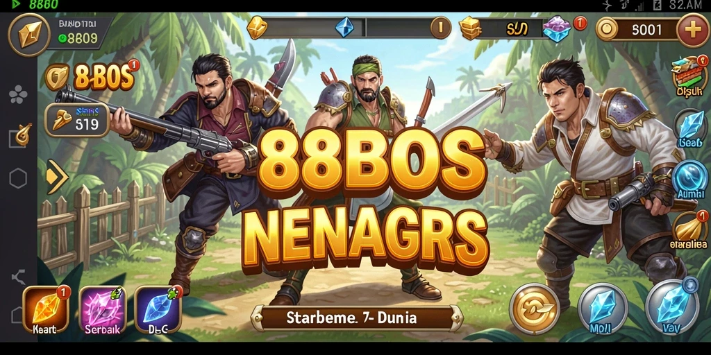 Screenshot gameplay 88BOS yang menampilkan pertempuran strategi.