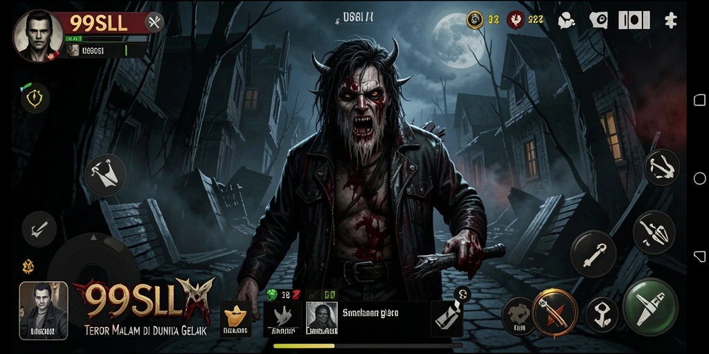 Gameplay 99SLL menampilkan suasana menyeramkan dan tantangan yang mencekam.