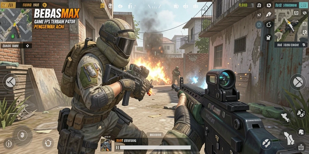 Tampilan gameplay menarik dan intens di BEBASMAX.