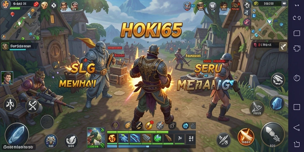 Tampilan gameplay seru dalam HOKI65 yang menampilkan strategi tempur.