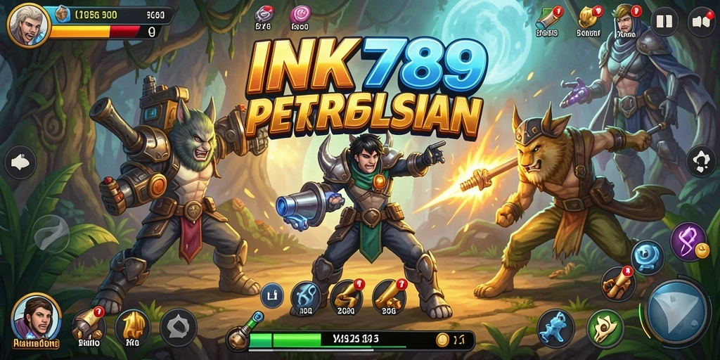 Screenshot gameplay INK789 menampilkan karakter utama di tengah petualangan yang menantang.