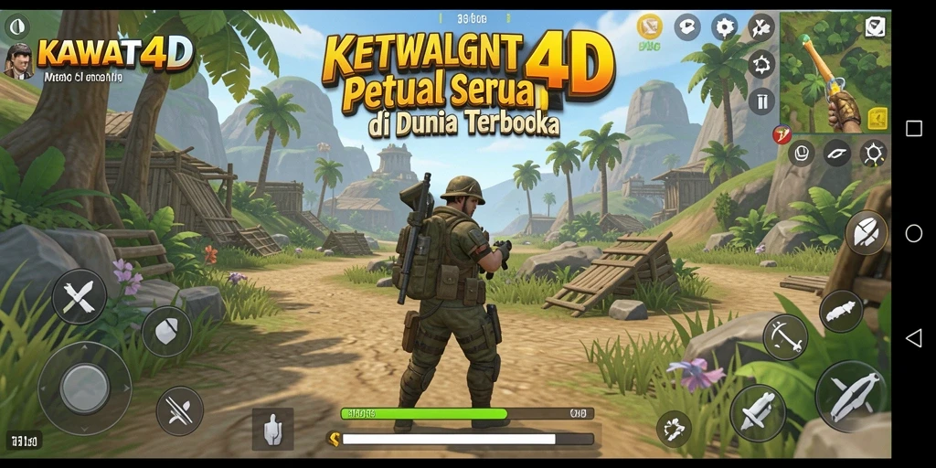Tangkapan layar gameplay KAWAT4D di dunia terbuka yang menakjubkan.