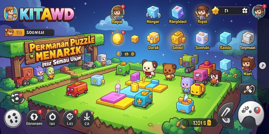 Tampilan gameplay KITAWD yang menantang dan seru, cocok untuk pecinta Puzzle.