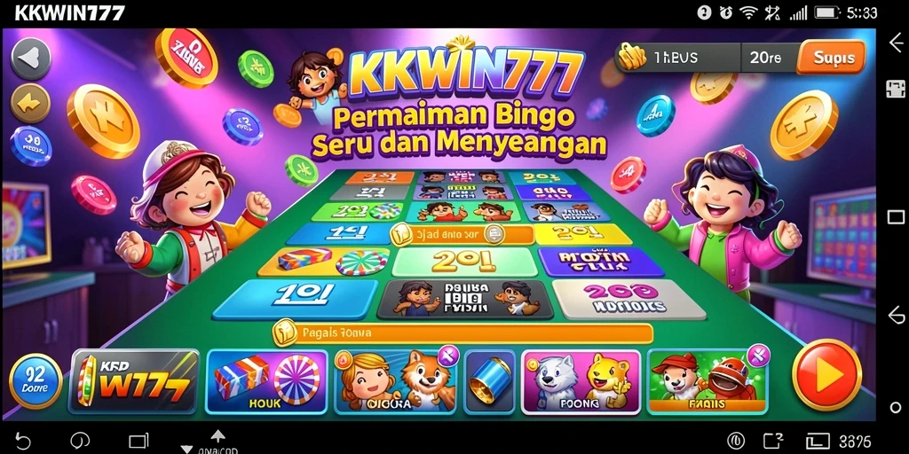 Tampilan gameplay Bingo yang seru dan interaktif di KKWIN777.