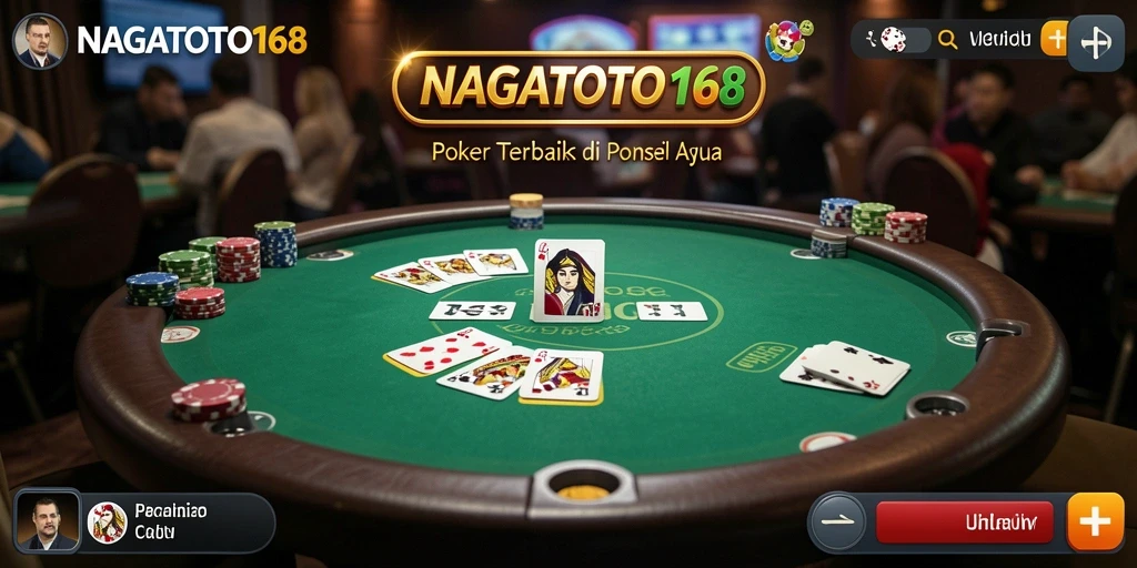 Screenshot utama NAGATOTO168 menampilkan gameplay Poker yang seru