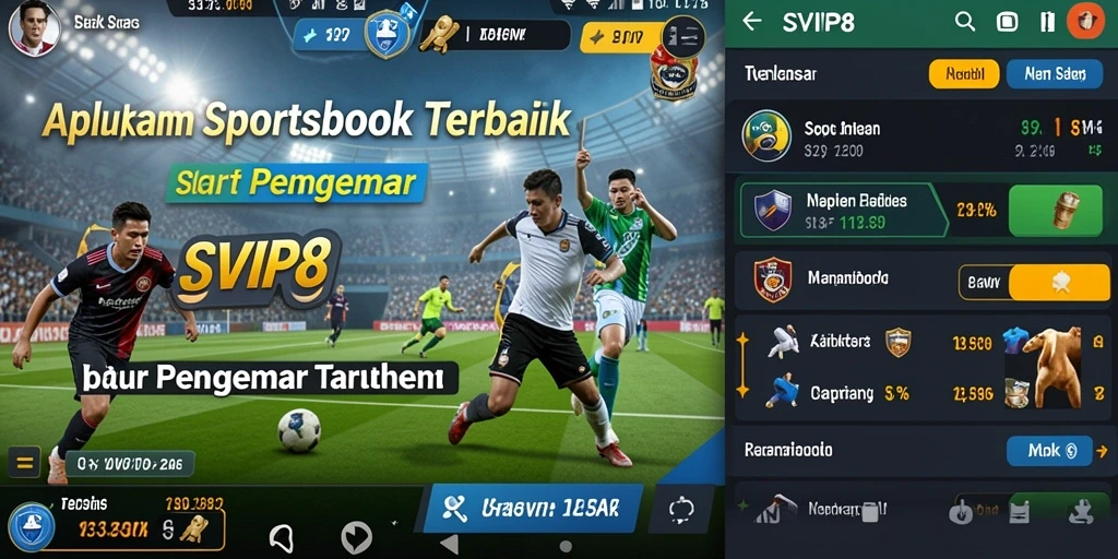 Tampilan utama <strong>SVIP8</strong> dengan berbagai opsi taruhan olahraga.